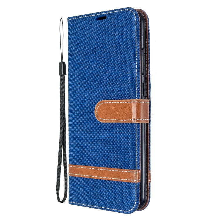 For Xiaomi Redmi Note 8T Color Matching Denim Texture Horizontal Flip PU Leather Case with Holder & Card Slots & Wallet & Lanyard