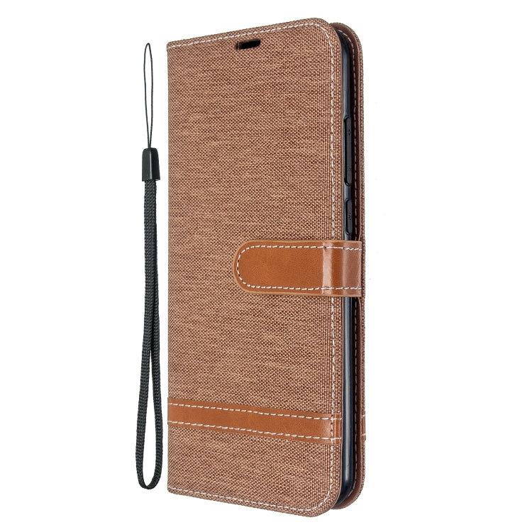 For Xiaomi Redmi Note 8T Color Matching Denim Texture Horizontal Flip PU Leather Case with Holder & Card Slots & Wallet & Lanyard