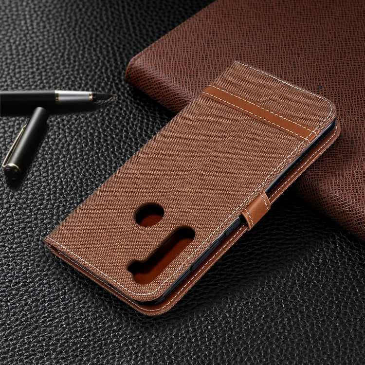 For Xiaomi Redmi Note 8T Color Matching Denim Texture Horizontal Flip PU Leather Case with Holder & Card Slots & Wallet & Lanyard