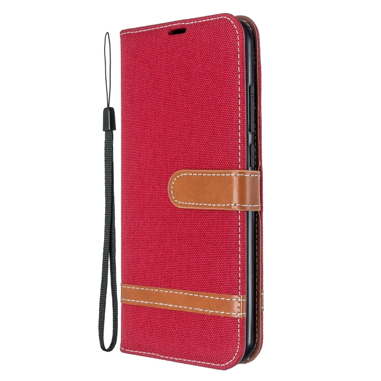 For Xiaomi Redmi Note 8T Color Matching Denim Texture Horizontal Flip PU Leather Case with Holder & Card Slots & Wallet & Lanyard
