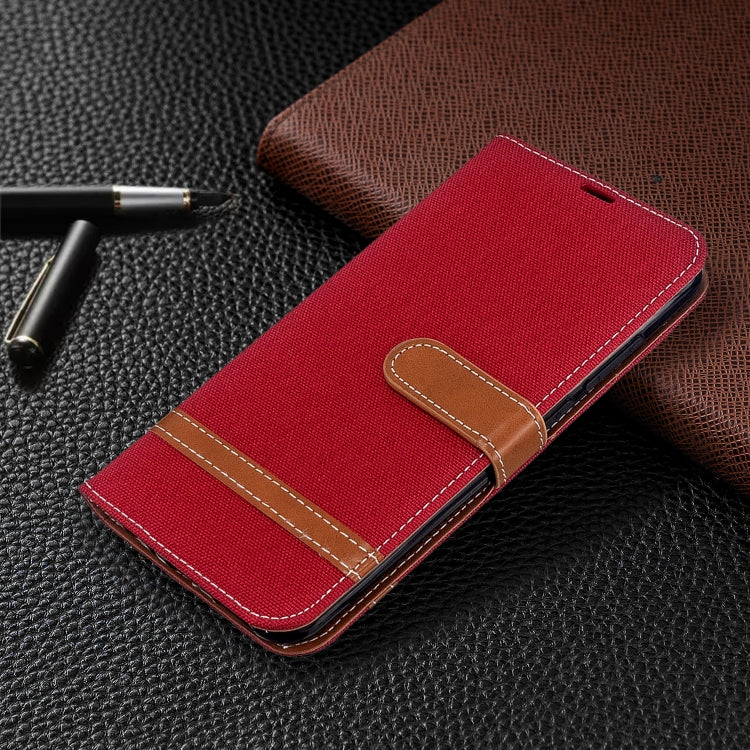 For Xiaomi Redmi Note 8T Color Matching Denim Texture Horizontal Flip PU Leather Case with Holder & Card Slots & Wallet & Lanyard