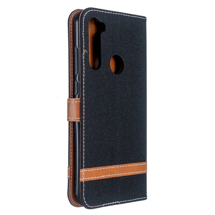For Xiaomi Redmi Note 8T Color Matching Denim Texture Horizontal Flip PU Leather Case with Holder & Card Slots & Wallet & Lanyard