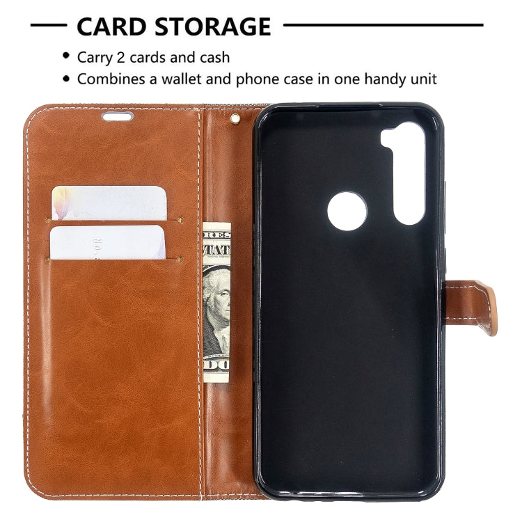 For Xiaomi Redmi Note 8T Color Matching Denim Texture Horizontal Flip PU Leather Case with Holder & Card Slots & Wallet & Lanyard