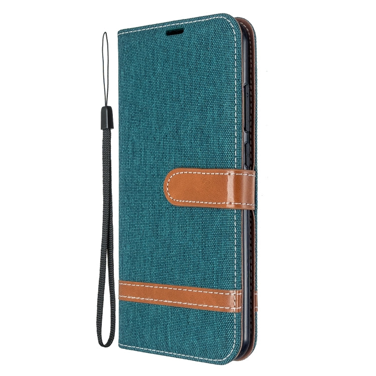 For Xiaomi Redmi Note 8T Color Matching Denim Texture Horizontal Flip PU Leather Case with Holder & Card Slots & Wallet & Lanyard