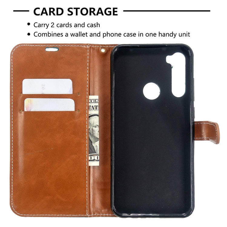 For Xiaomi Redmi Note 8T Color Matching Denim Texture Horizontal Flip PU Leather Case with Holder & Card Slots & Wallet & Lanyard