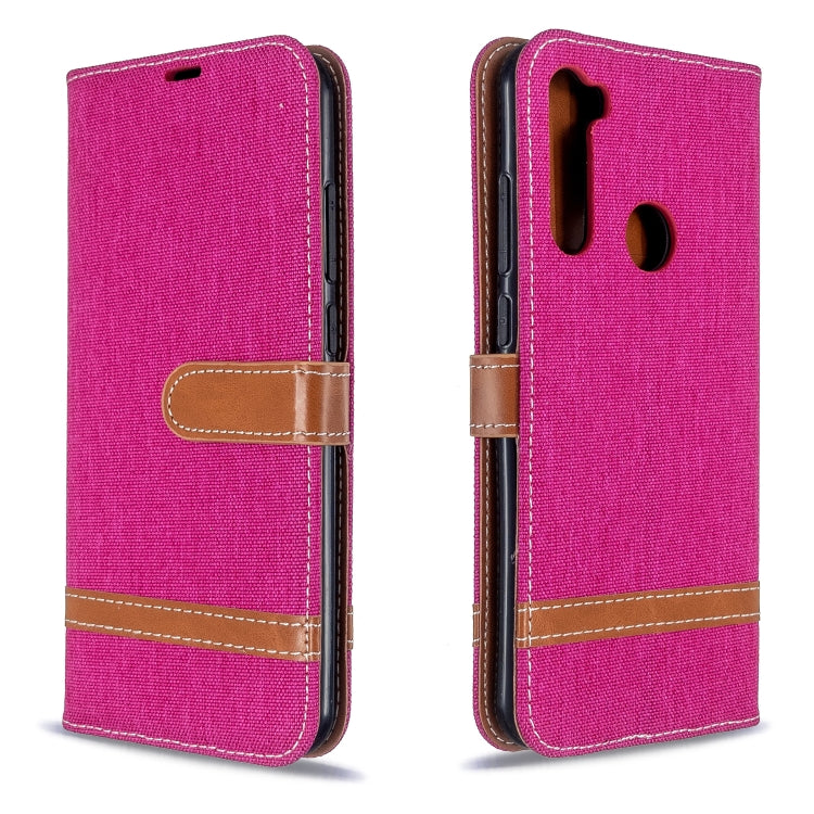 For Xiaomi Redmi Note 8T Color Matching Denim Texture Horizontal Flip PU Leather Case with Holder & Card Slots & Wallet & Lanyard