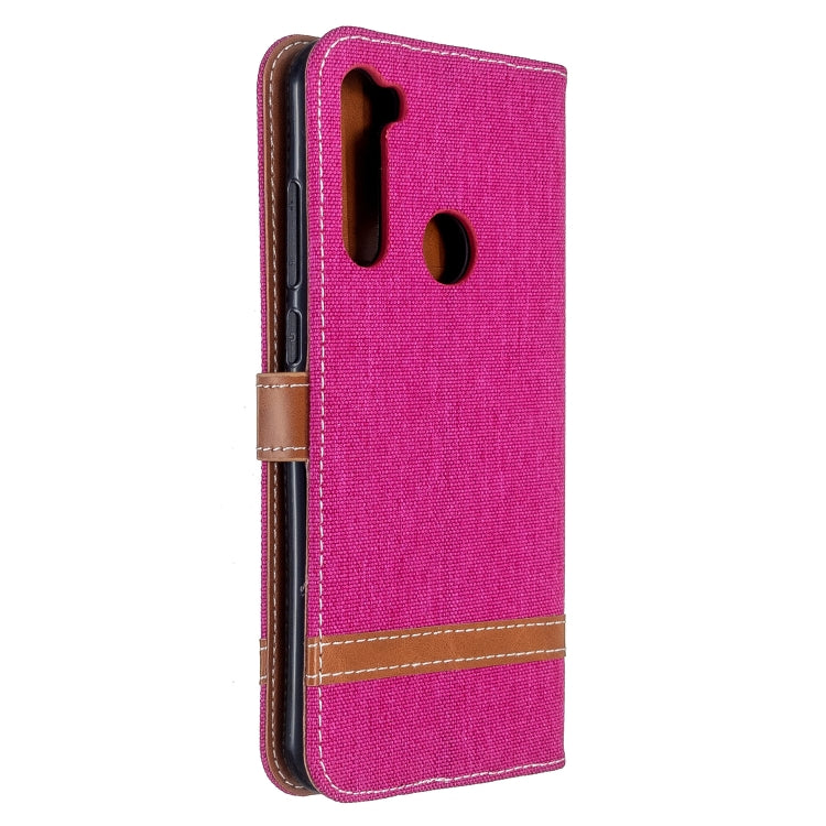 For Xiaomi Redmi Note 8T Color Matching Denim Texture Horizontal Flip PU Leather Case with Holder & Card Slots & Wallet & Lanyard