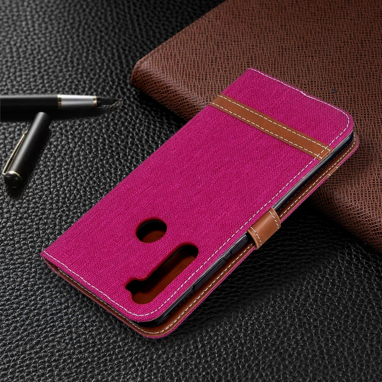 For Xiaomi Redmi Note 8T Color Matching Denim Texture Horizontal Flip PU Leather Case with Holder & Card Slots & Wallet & Lanyard