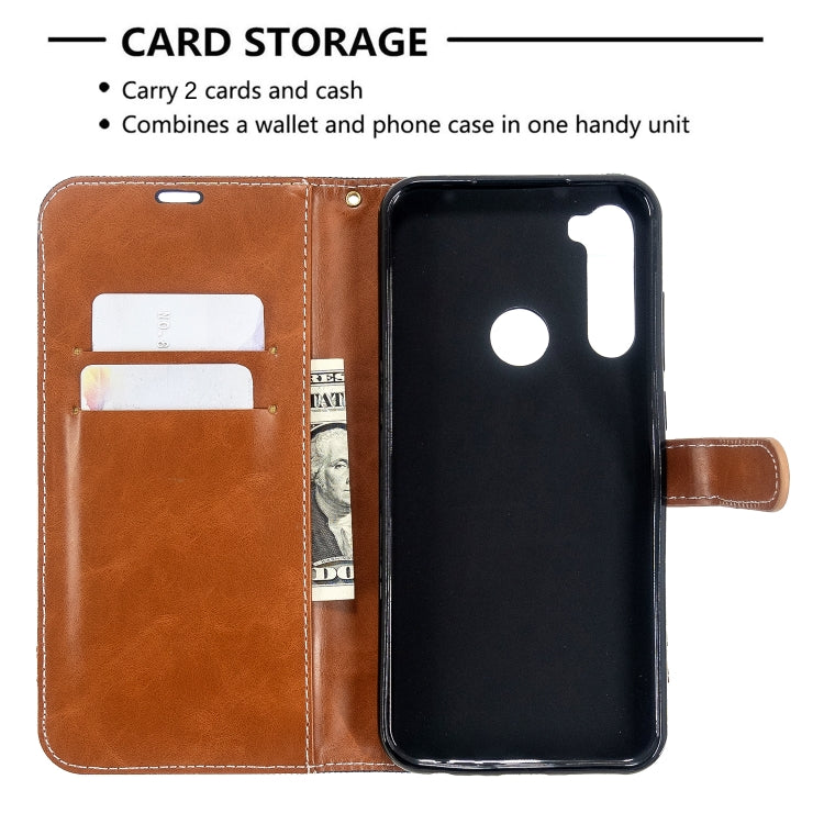 For Xiaomi Redmi Note 8T Color Matching Denim Texture Horizontal Flip PU Leather Case with Holder & Card Slots & Wallet & Lanyard