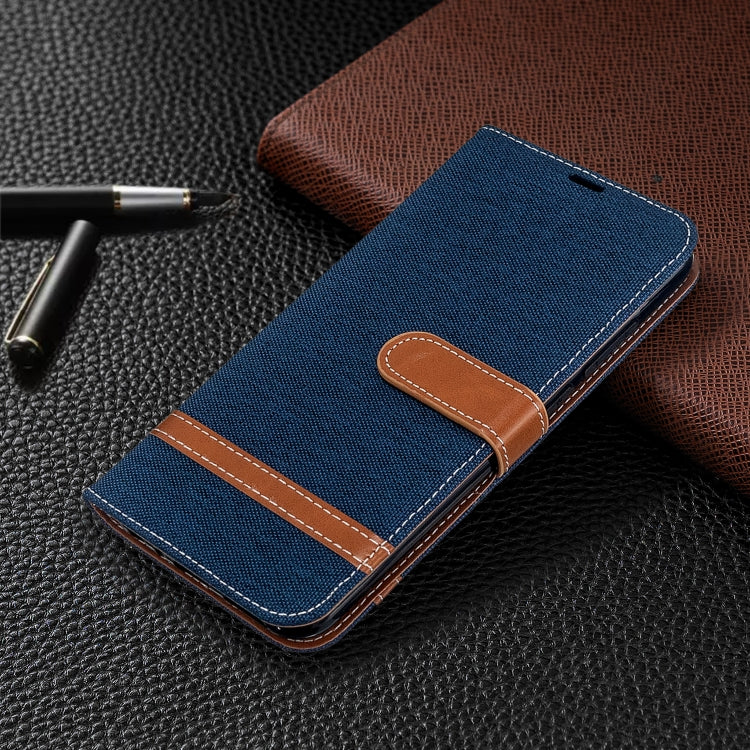 For Xiaomi Redmi Note 8T Color Matching Denim Texture Horizontal Flip PU Leather Case with Holder & Card Slots & Wallet & Lanyard