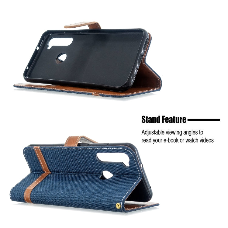 For Xiaomi CC9 Pro / Note 10 / Note 10 Pro Color Matching Denim Texture Horizontal Flip PU Leather Case with Holder & Card Slots & Wallet & Lanyard