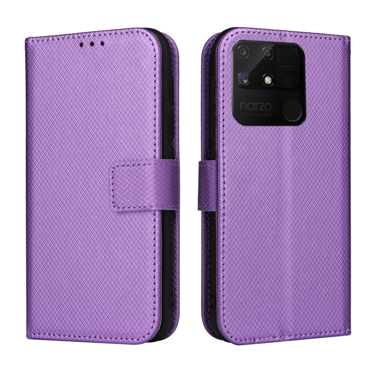 For OPPO Realme Narzo 50A Diamond Texture Leather Phone Case