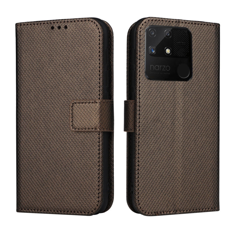 For OPPO Realme Narzo 50A Diamond Texture Leather Phone Case
