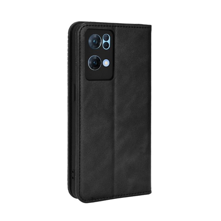 For OPPO Reno7 Pro 5G Magnetic Buckle Retro Texture Leather Phone Case