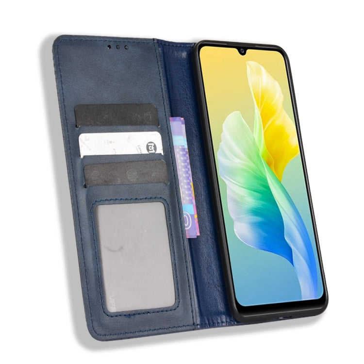 For vivo S10e / V23e 4G / 5G Magnetic Buckle Retro Texture Leather Phone Case