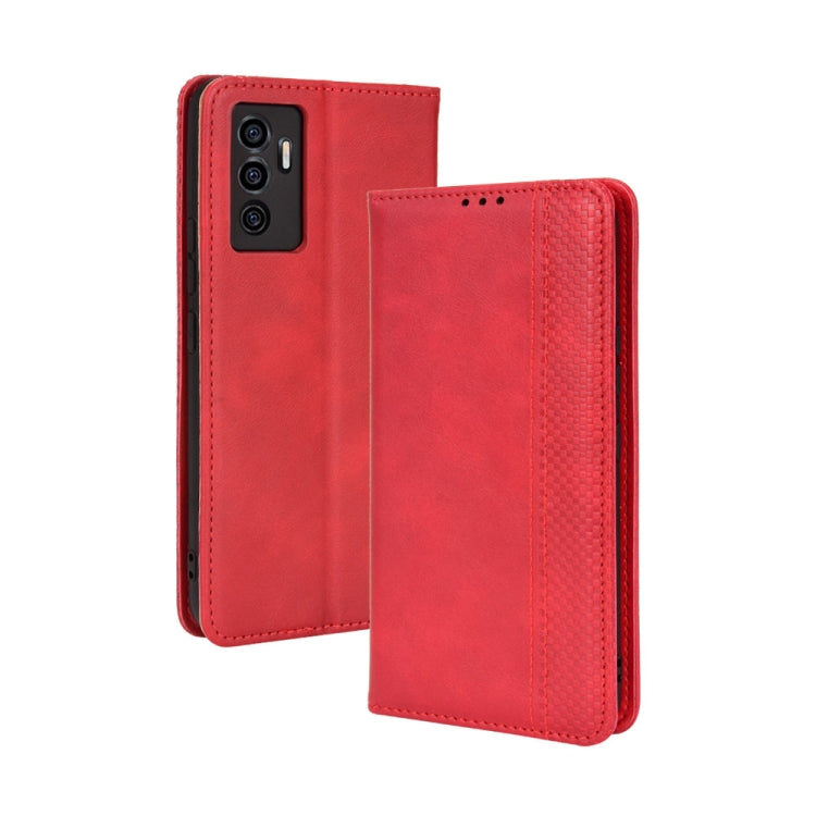 For vivo S10e / V23e 4G / 5G Magnetic Buckle Retro Texture Leather Phone Case