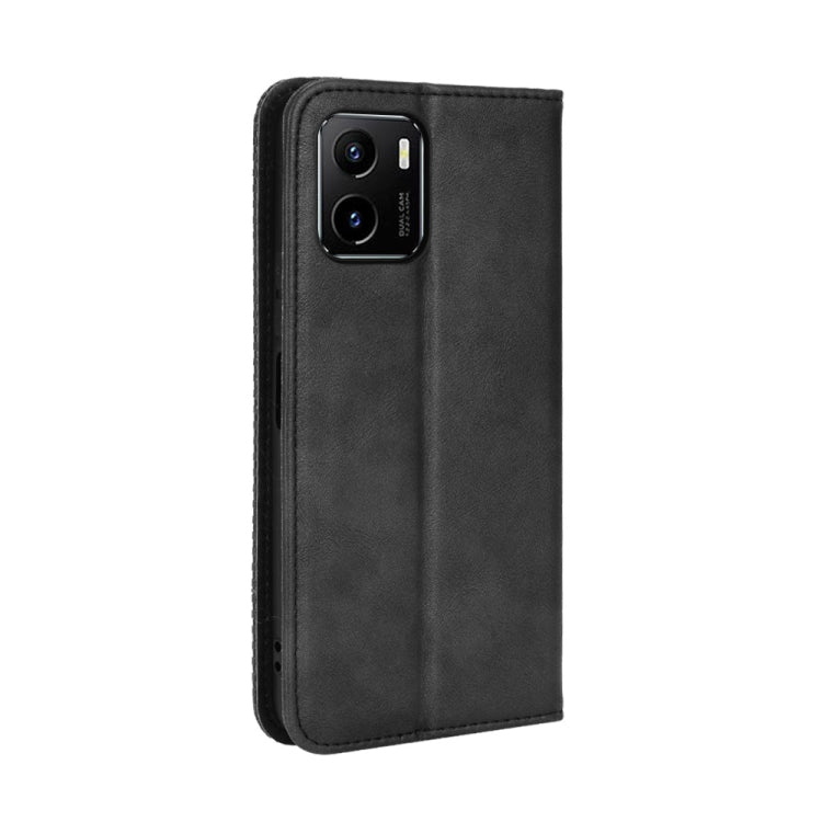 For vivo Y15s 2021 / Y15a Magnetic Buckle Retro Texture Leather Phone Case