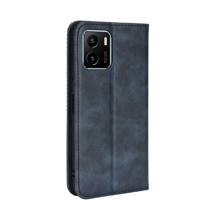 For vivo Y15s 2021 / Y15a Magnetic Buckle Retro Texture Leather Phone Case