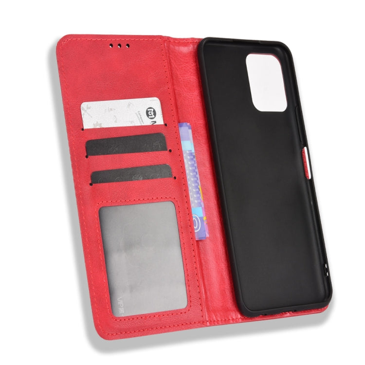 For vivo Y15s 2021 / Y15a Magnetic Buckle Retro Texture Leather Phone Case