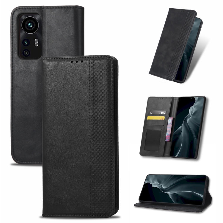 For Xiaomi 12 Magnetic Buckle Retro Texture Leather Phone Case