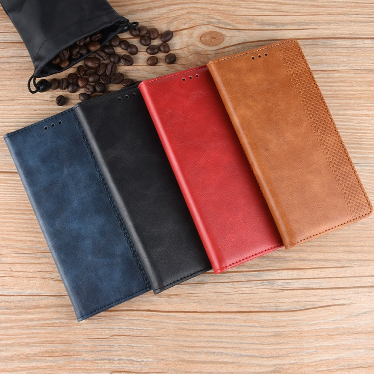 For Xiaomi 12 Magnetic Buckle Retro Texture Leather Phone Case