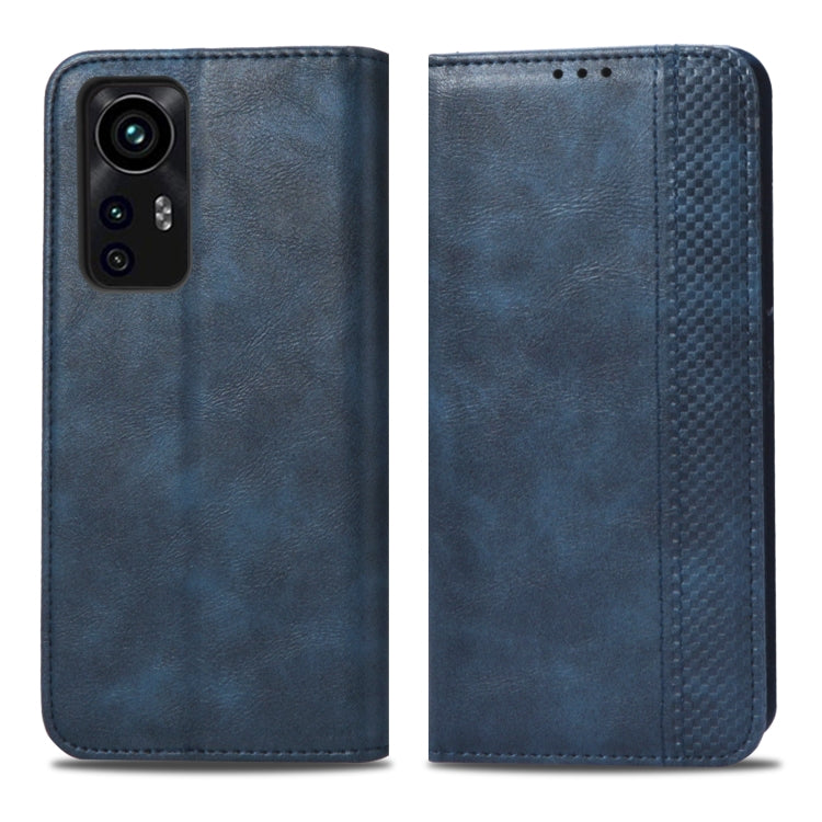 For Xiaomi 12 Magnetic Buckle Retro Texture Leather Phone Case