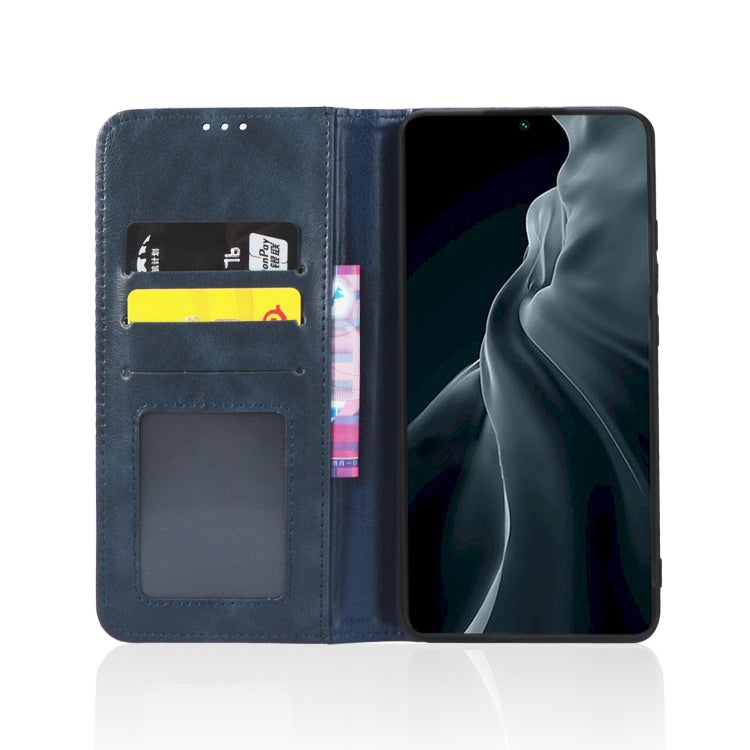 For Xiaomi 12 Magnetic Buckle Retro Texture Leather Phone Case