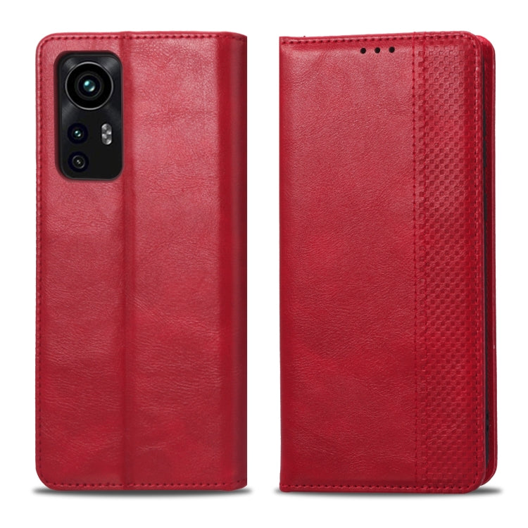 For Xiaomi 12 Magnetic Buckle Retro Texture Leather Phone Case