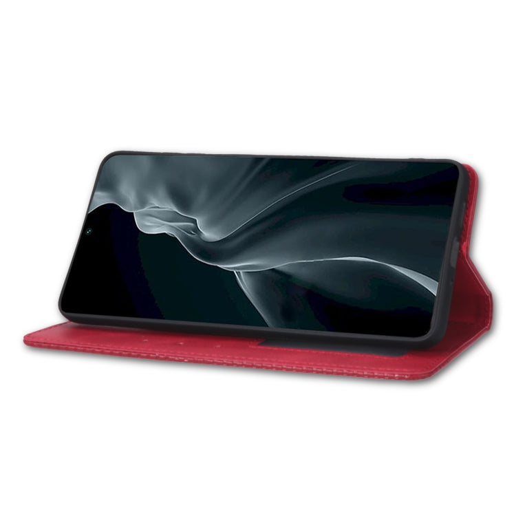 For Xiaomi 12 Magnetic Buckle Retro Texture Leather Phone Case