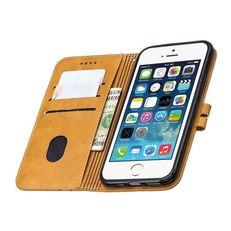 For iPhone 11 Pro Stitching Style 2-Color Cow Texture Horizontal Flip PU Leather Case with Holder & Card Slot & Lanyard