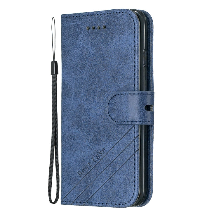 For iPhone 6 & 6s & 7 & 8 Stitching Style 2-Color Cow Texture Horizontal Flip PU Leather Case with Holder & Card Slot & Lanyard