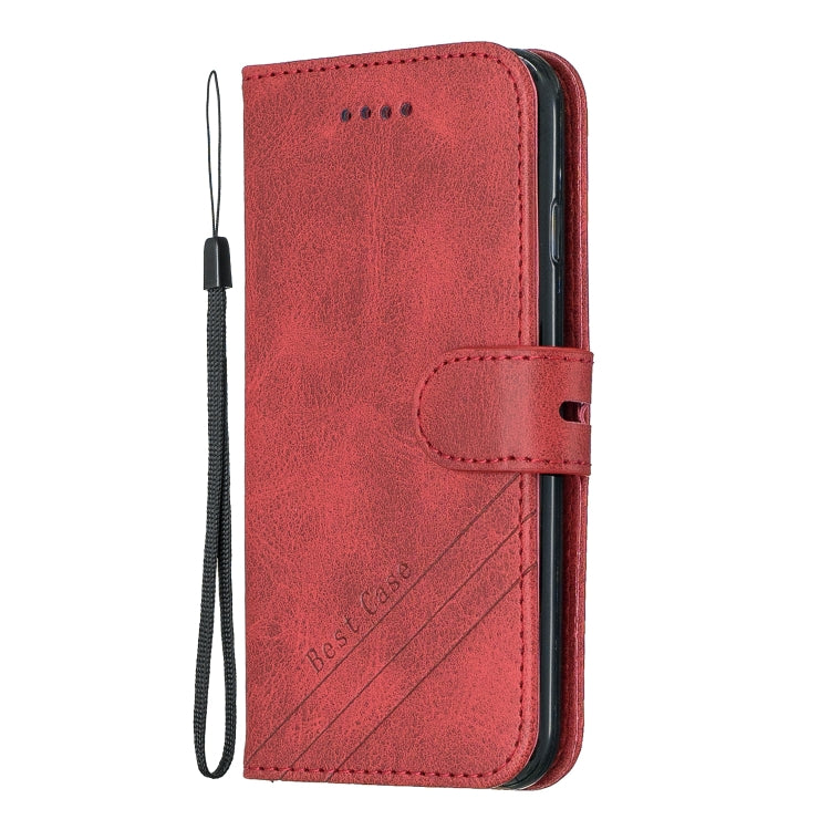 For iPhone 6 & 6s & 7 & 8 Stitching Style 2-Color Cow Texture Horizontal Flip PU Leather Case with Holder & Card Slot & Lanyard