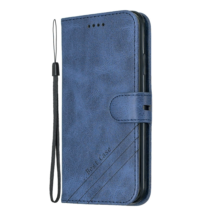 For iPhone 11 Stitching Style 2-Color Cow Texture Horizontal Flip PU Leather Case with Holder & Card Slot & Lanyard