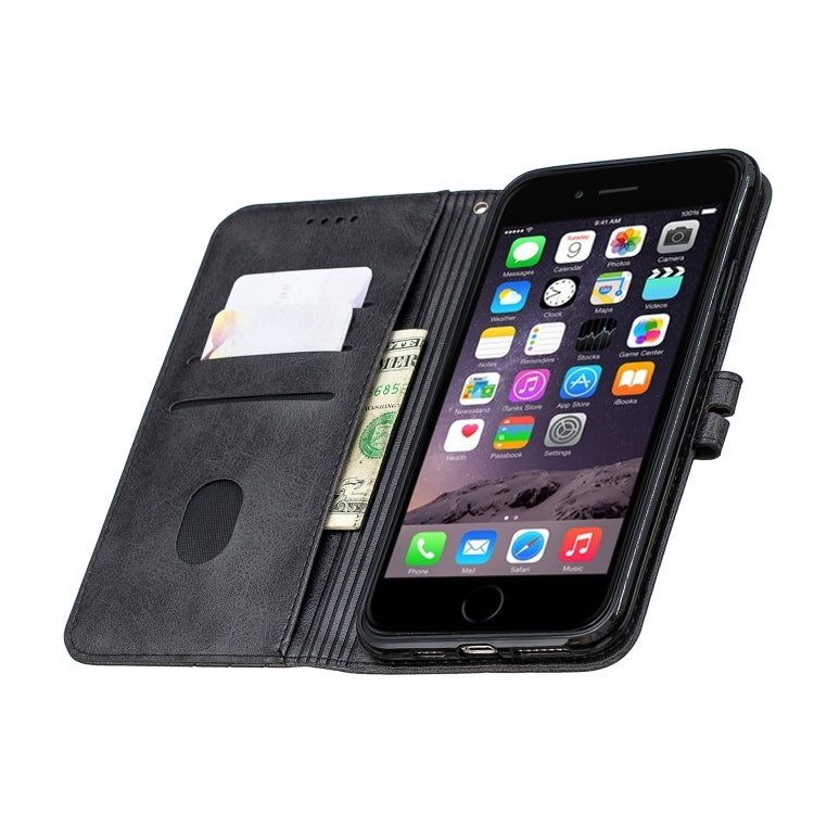 For iPhone 11 Pro Max Stitching Style 2-Color Cow Texture Horizontal Flip PU Leather Case with Holder & Card Slot & Lanyard