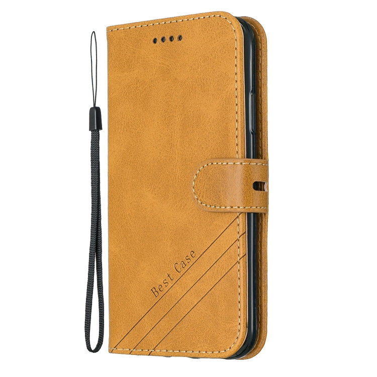 For iPhone XR Stitching Style 2-Color Cow Texture Horizontal Flip PU Leather Case with Holder & Card Slot & Lanyard