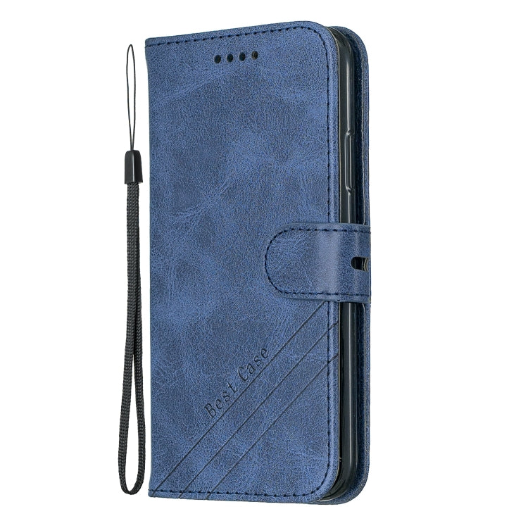 For iPhone XS Max Stitching Style 2-Color Cow Texture Horizontal Flip PU Leather Case with Holder & Card Slot & Lanyard