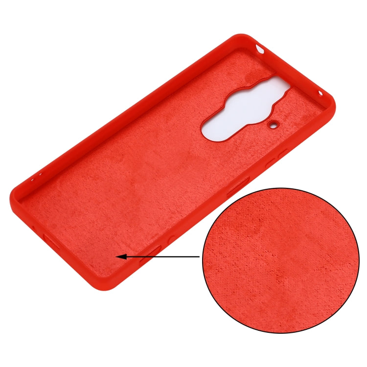 For Sony Xperia Pro-I Pure Color Liquid Silicone Phone Case