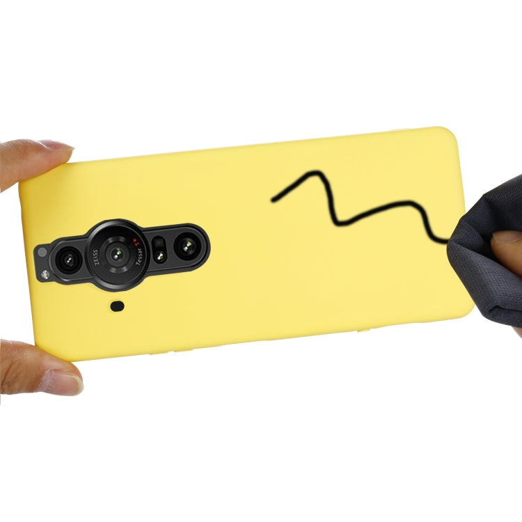 For Sony Xperia Pro-I Pure Color Liquid Silicone Phone Case