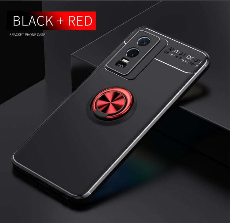 For vivo Y76s Metal Ring Holder TPU Phone Case