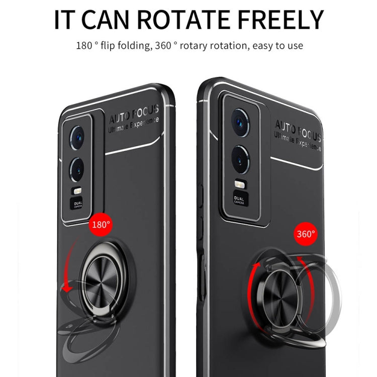 For vivo Y76s Metal Ring Holder TPU Phone Case