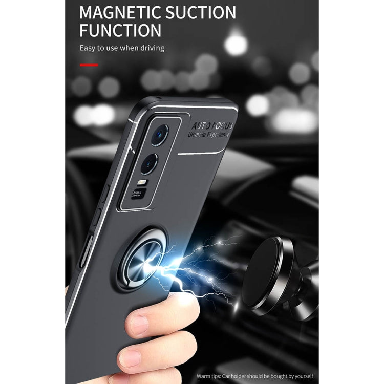 For vivo Y76s Metal Ring Holder TPU Phone Case