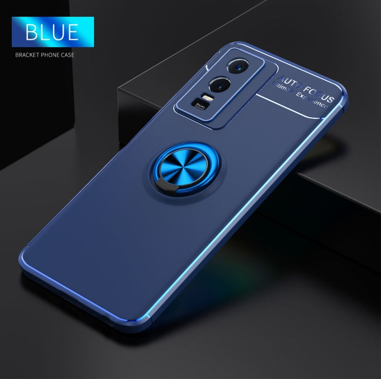 For vivo Y76s Metal Ring Holder TPU Phone Case