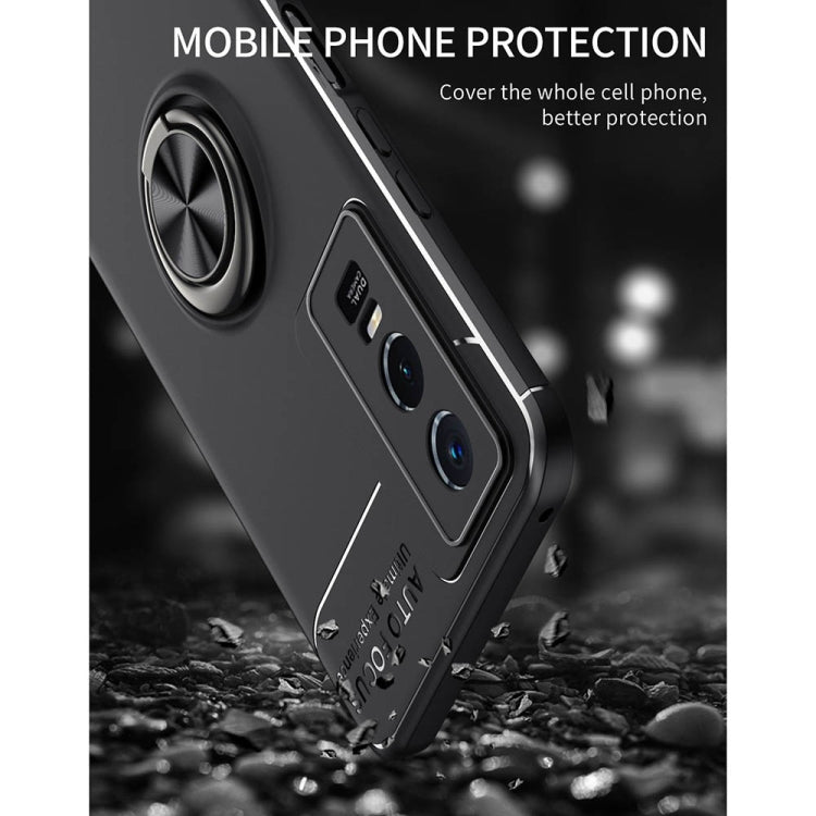 For vivo Y76s Metal Ring Holder TPU Phone Case