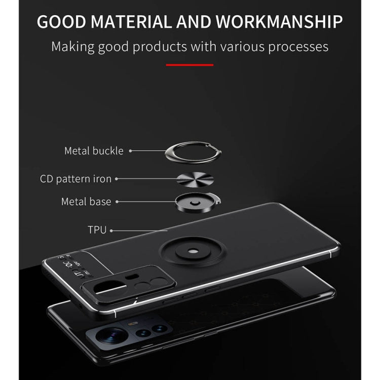 For Xiaomi 12 Pro Metal Ring Holder TPU Phone Case