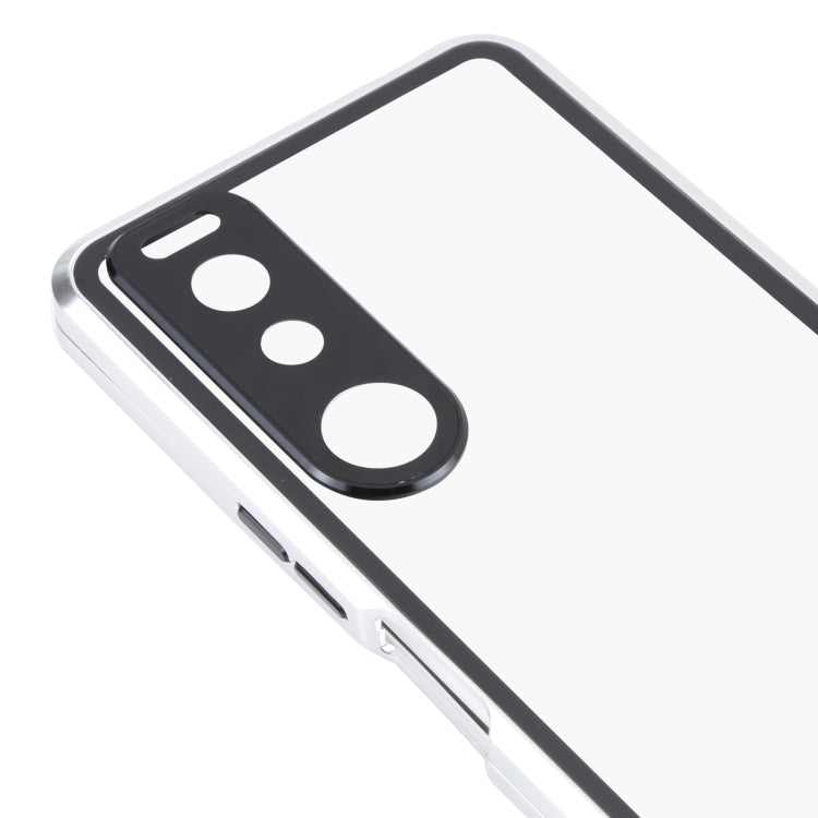 For Sony Xperia 5 III HD Magnetic Metal Tempered Glass Phone Case