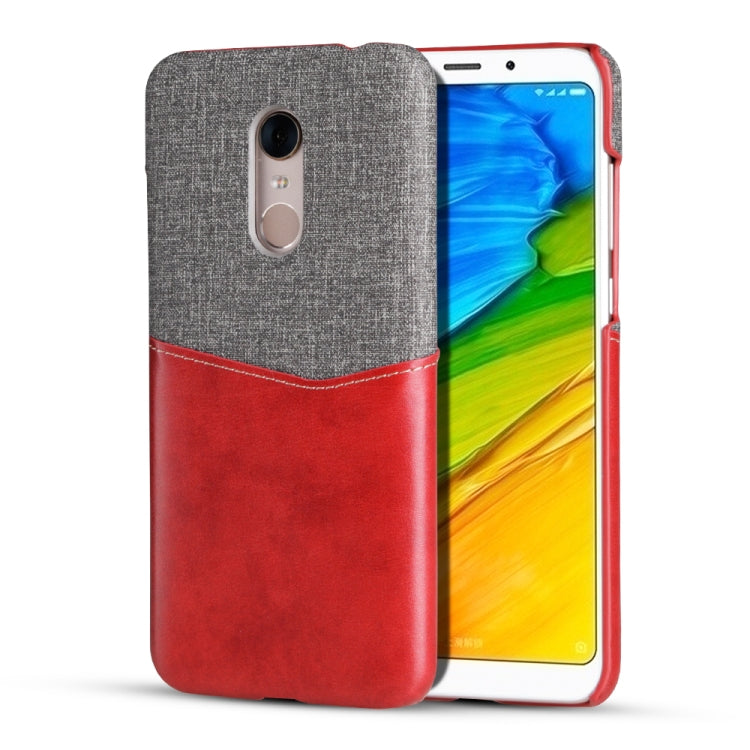 For Xiaomi Redmi 5 Plus PC + PU Splicing Case with Card Slots