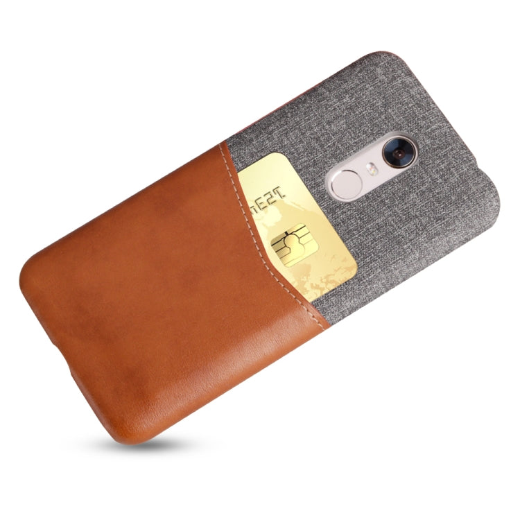 For Xiaomi Redmi 5 Plus PC + PU Splicing Case with Card Slots