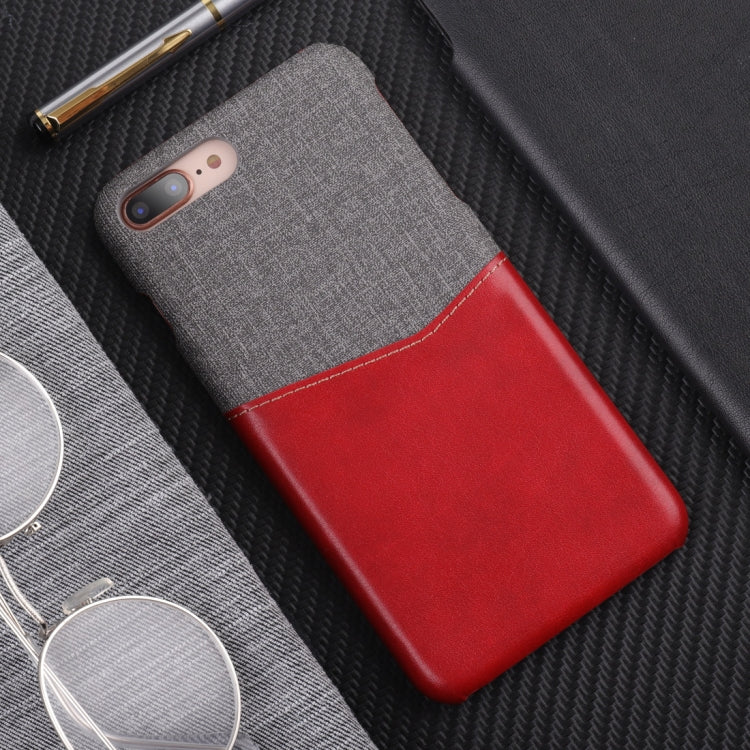 For iPhone 8 Plus / 7 Plus PC + PU Splicing Case with Card Slots