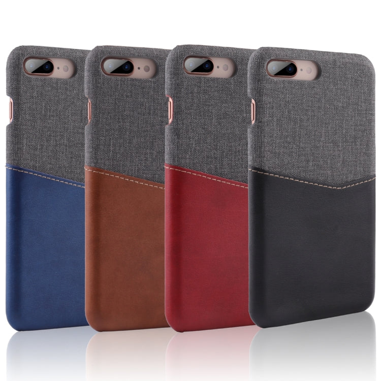 For iPhone 8 Plus / 7 Plus PC + PU Splicing Case with Card Slots