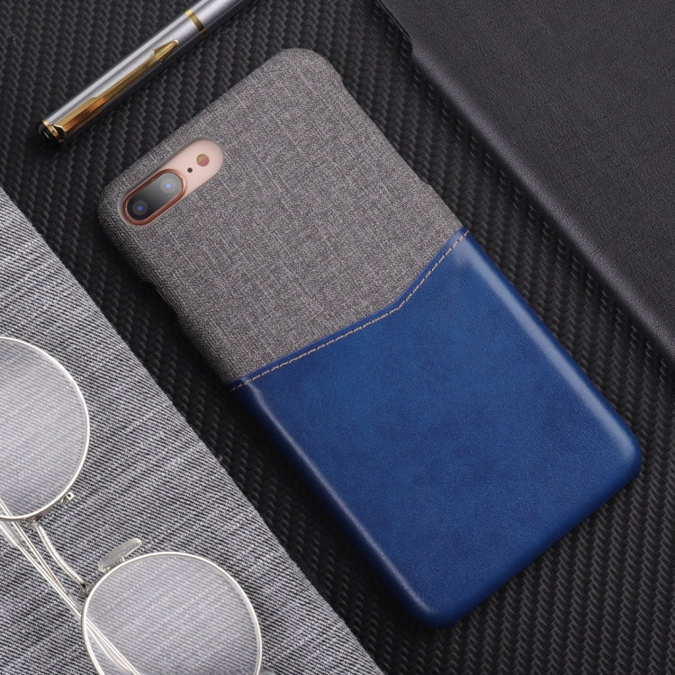 For iPhone 8 Plus / 7 Plus PC + PU Splicing Case with Card Slots